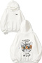 Release Your Little Wild Design Back Printed White Hooded Sweatshirt