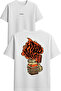 Lighter Design Printed White Oversized T-Shirt
