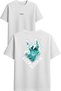 Keep Rockin' Design Printed White Oversized T-Shirt