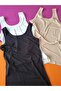 Thick Strap Bamboo Fabric 3-Piece Black, Tan, and White Women's Tank Top - 7