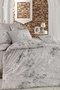 Double Duvet Cover Set Cotton Silver Flower - 2