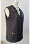 Steel Knit 5 Button Colorful Floral Embroidered Mother's Vest Anthracite - 2