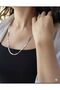 Unisex Italian Scrub Model Steel Necklace Gold Silver Color Non-Tarnish Stainless Steel Chain - 3