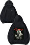 Ozzy Printed Design Backpack Black Hooded Sweatshirt