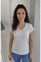 Women's Pebble Color V-Neck Short Sleeve Body - 2