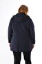 Plaid Quilted, Large Size Quilted, Waterproof Jacket, Seasonal Jacket, Navy Blue - 3