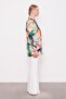 Emerald Green Double-Breasted Patterned Jacket - 3