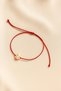 Set of 2 Pearl Detailed Red Bracelets and Marteniçka Lucky Wish Bracelets with Card - 3