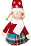 Christmas Ornament, Sitting Fairy Figure, Red-White - 17X53 cm - 2