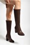 Mr903 Marvelle Women's Knee-High Boots |   Thick Heeled, Zippered, Stylish & Comfortable Daily and Occasion Boots - 4