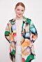 Emerald Green Double-Breasted Patterned Jacket - 4