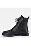 LARGE NUMBER WOMEN'S GENUINE LEATHER BOOTS 41-42-43-44-BLACK LEATHER - 6
