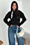 Women's Scarf Detailed Hooded Sweatshirt – Casual Charm - 2