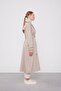 Beige Sleeve Rubber Detail Trench Coat - 5