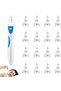 Ear Cleaner - Spiral Soft Silicone Ear Wax Removal Tool with 16 Washable Tips
