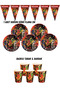 Ninjago Building Toy 16-Person Plate, Cup, Pennant Flag Birthday Set