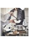 MIDDAGSMAT Pot with lid, clear glass/stainless steel, 3 l - 6