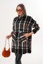 Orange Black Kangaroo Pocket Araboy Sports Casual Cut Lumberjack Shirt - 2