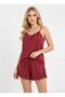 Burgundy Micro Combed Cotton Lace Shorts Nightgown Set – Soft, Stretchy, Stylish