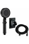 5-function shower head set, Black