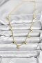 Brass Gold Color Zircon Stone Seashell Model Women's Necklace - 2