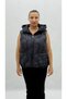 Large Size Hooded Quilted Oversized Women's Short Vest