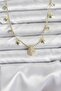 Brass Gold Color Zircon Stone Polar Star Model Women's Necklace -