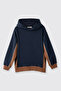 Boy's Hooded Navy Blue Sweatshirt - 3