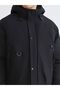 Xside Black Comfortable Fit Hooded Men's Coat - 3