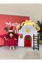 Christmas Plexiglass House Table Decoration, Christmas Elf House Ornament with Stand and Ladder 20 cm - 4