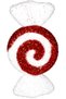 Christmas Tree Ornament, Candy Figure, Red-White - 20X36 cm