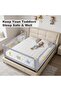 SKY-TOUCH Bed Rail for Toddlers, Baby Bed Rail Guard Infants Safety Bed Guardrail Adjustable Height, Upgraded seamless reinforced safety fence protector baby crib rail guardrail (3 Side, 1.8mx2mx2m) - 6