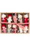 Christmas Ornament, Knitted Figure, Mixed Color - with Star, Boxed, Pack of 10, 8 cm