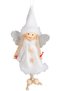Christmas Ornament, Fairy Figure, Mixed Color - Hanging, Fabric, with Hanging Legs, Glitter Wings, Boxed, 3' - 5
