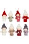 Christmas Ornament, Knitted Figure, Mixed Color - with Star, Boxed, Pack of 10, 8 cm - 2