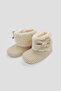 Soft Plush Bow Detailed Knitwear First Step Baby Booties – Winter Model - 3