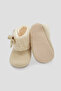 Soft Plush Bow Detailed Knitwear First Step Baby Booties – Winter Model - 2
