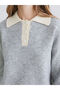 Polo Yaka Oversized Women's Knitwear Sweater - 3