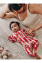 100% Organic Cotton Christmas Reindeer Patterned Pink Christmas Jumpsuit Alyf40054 - 2