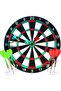 Dart Board Set, Double Sided Usable Dartboard with 6 Golden Metal Tip Darts, Excellent Indoor Game, Party Game and Outdoor Game, Darts set with board for Adults & Family Tournament
