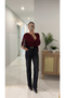 Yenha Black Belted Pipe Leg Jeans - 3