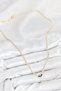 Brass Zircon Stone Waterway Eye Model Gold Color Women's Necklace - 2