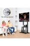 Mobile TV Cart TV Stand for 32-75 inch TVs, Rolling Floor Mount with Shelf (Black) - 2