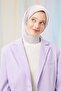 وشاح رقمي من قماش التويل المخطط باللون المنك