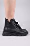 Dayton V Buckle Lace-Up Boots Black