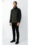 Men's Stand Collar Quilted Inflatable Classic Coat – Black