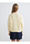 Yellow Polo Neck Oversized Women's Knitwear Sweater from Plus-Store - 4