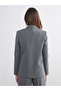 Lcw Vision Gray Striped Women's Blazer Jacket - 8