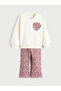 Ecru Girl's Sweatshirt and Leggings Pants 2-Piece Set - 3