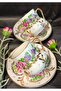 Saray Porselen El Boyama 2-Piece Coffee Cup Set - 2